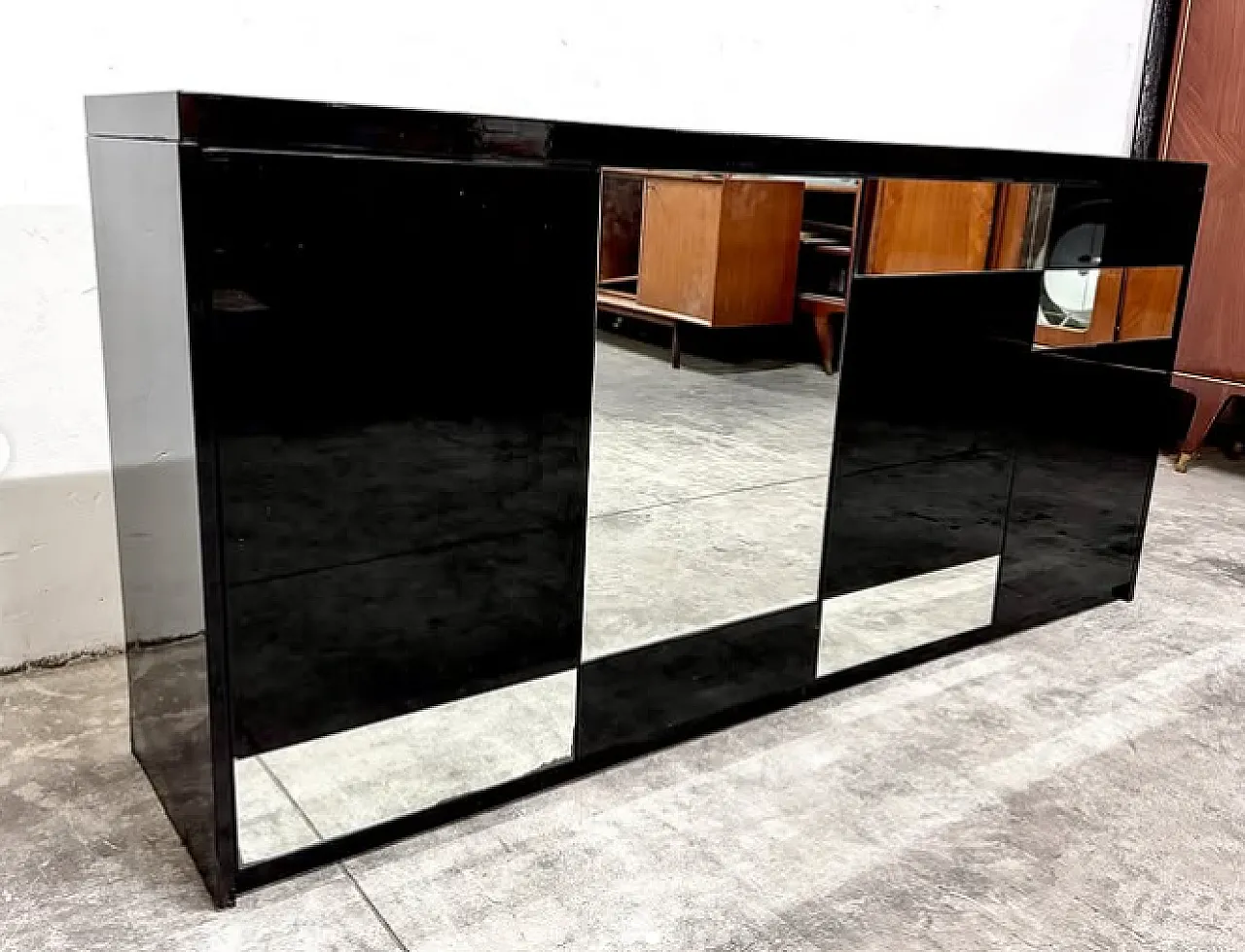 Mirror-lacquered plywood sideboard, 2000s 7