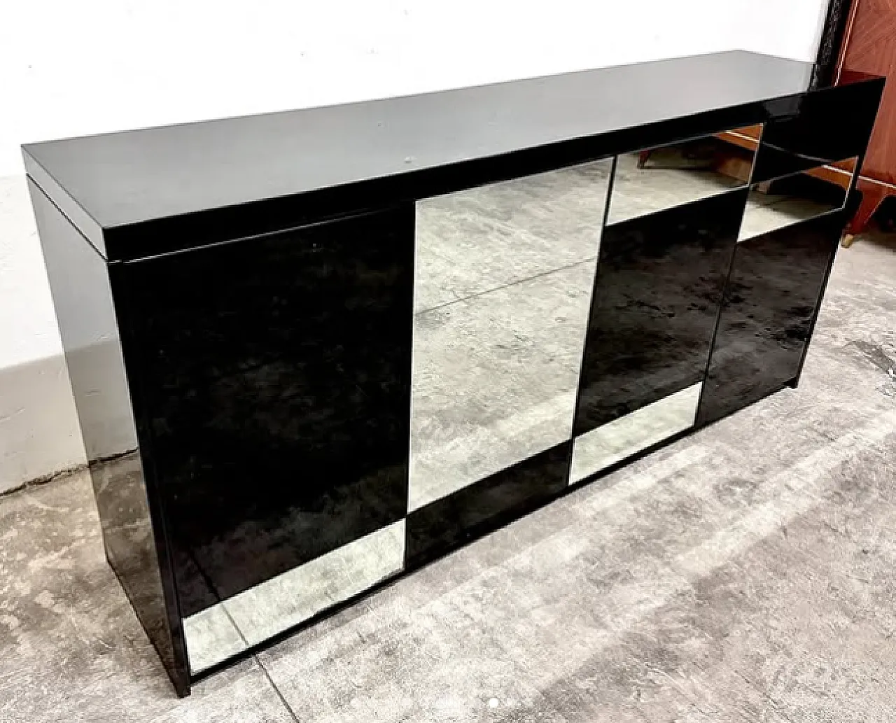 Credenza in legno compensato laccato specchi, anni 2000 9