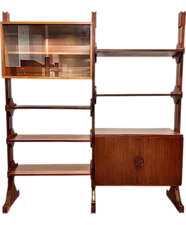 Two-module teak bookcase, 1960s