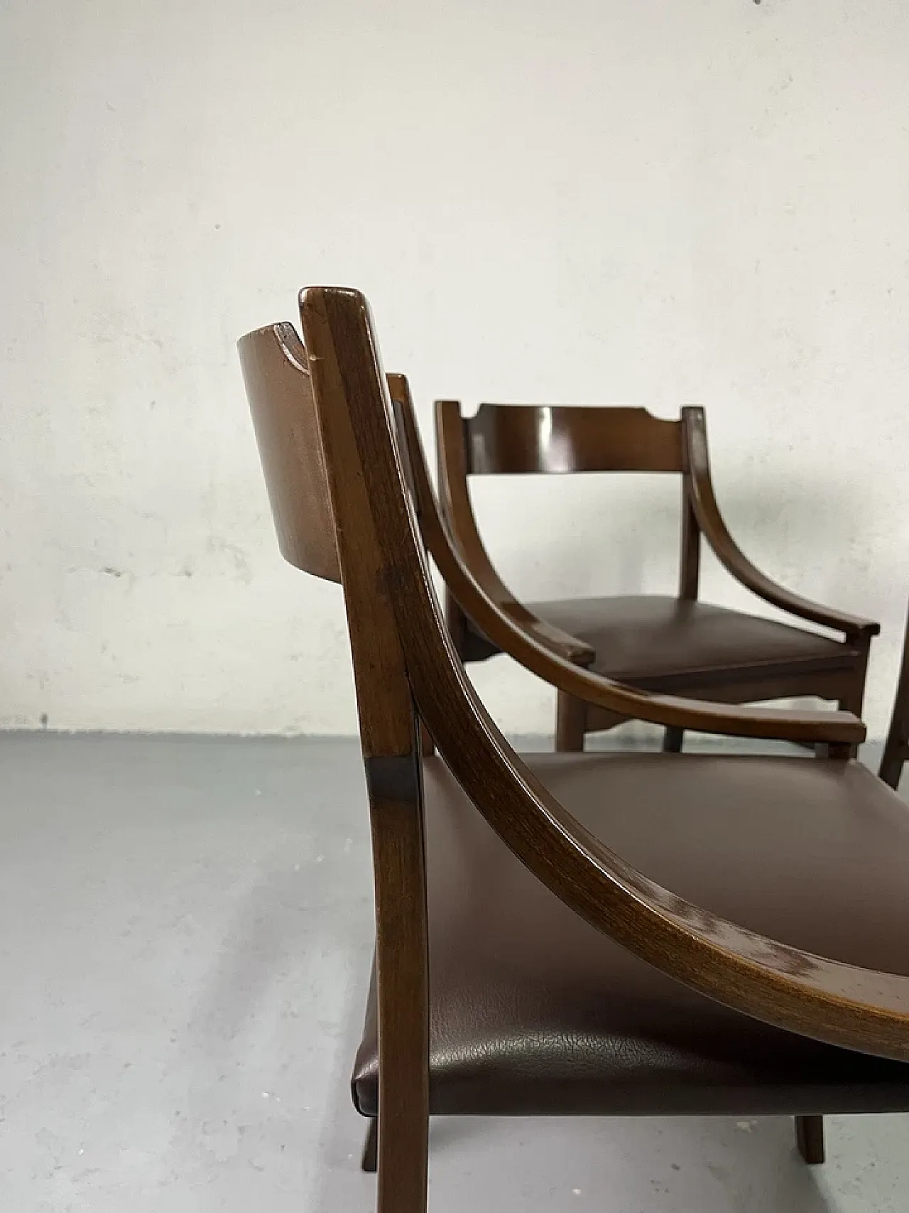 4 Wooden chairs by Ico Parisi, 1960s 6