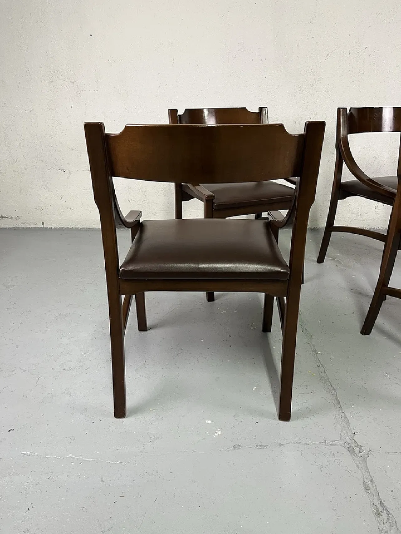 4 Wooden chairs by Ico Parisi, 1960s 9