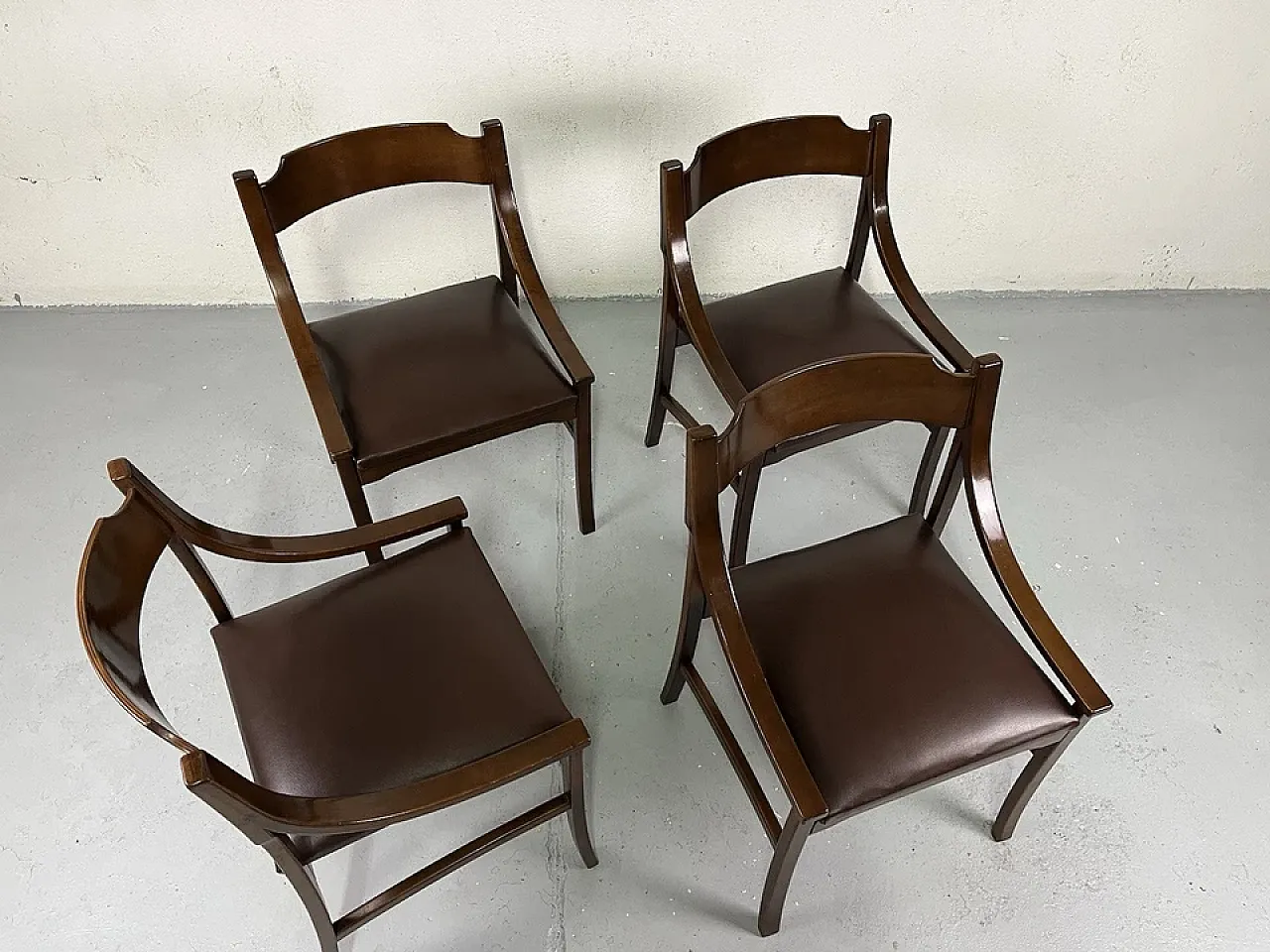 4 Wooden chairs by Ico Parisi, 1960s 11