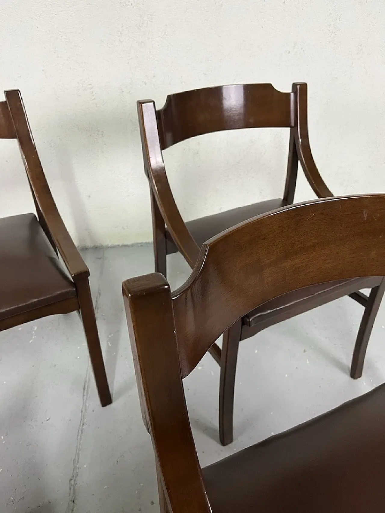 4 Wooden chairs by Ico Parisi, 1960s 12