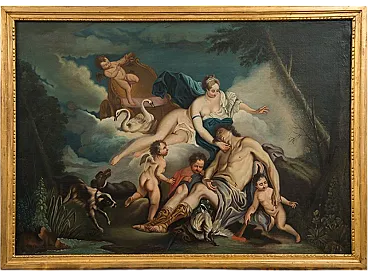 Oil on canvas depicting Venus and Adone Area Boucher, 18th century