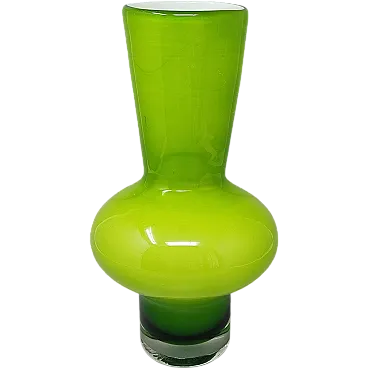 Green Vase by Ind. Valdarnese Vetraria, 70s