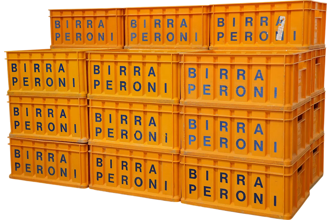 Birra Peroni Plastic Crate Italian Beer Collectible, 70s 13