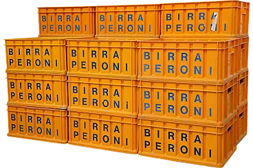 Birra Peroni Plastic Crate Italian Beer Collectible, 70s