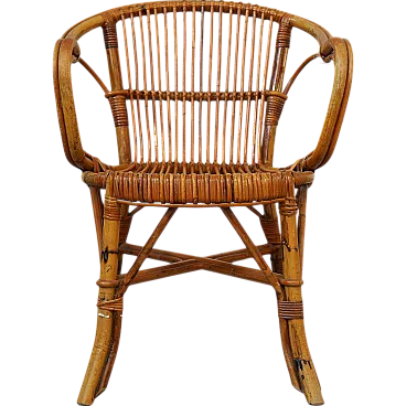 Gervasoni M753 rattan garden armchair, 30s