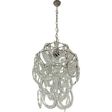 Chandelier in the Giogal Style of Mangiarotti, Murano Italy '70s