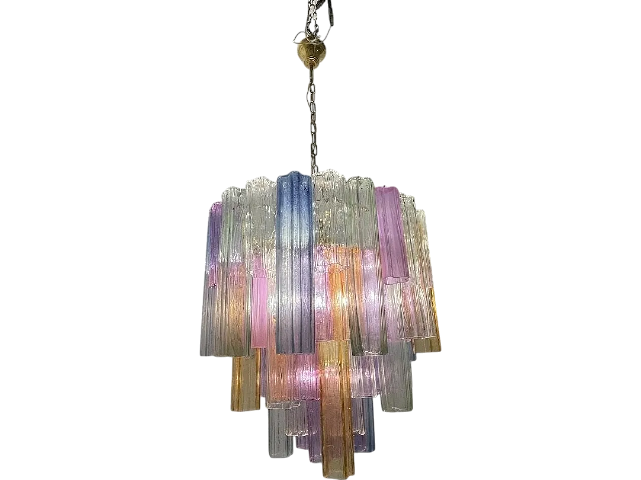 Large Pop Art Murano Glass Tronchi Chandelier, 1970s 21