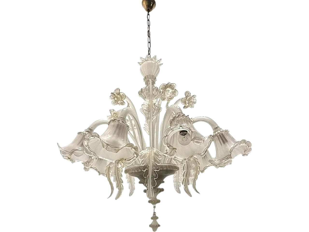 Large Venetian Murano Glass Chandelier, 1960s 18