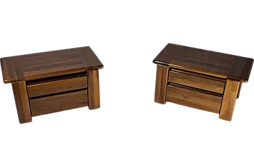 Pair of bedside Tables by Mario Marenco for Mobilgirgi, 70s