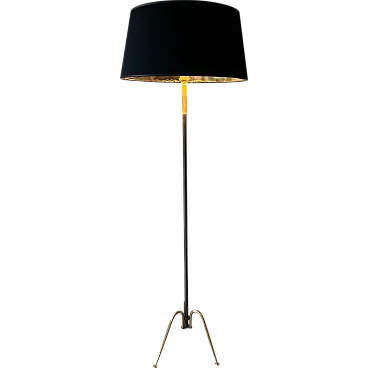 Metal and brass floor lamp, 1960s