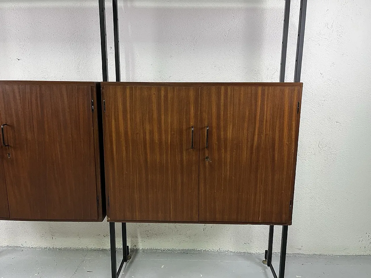 Wood and metal bookcase, 1960s 2