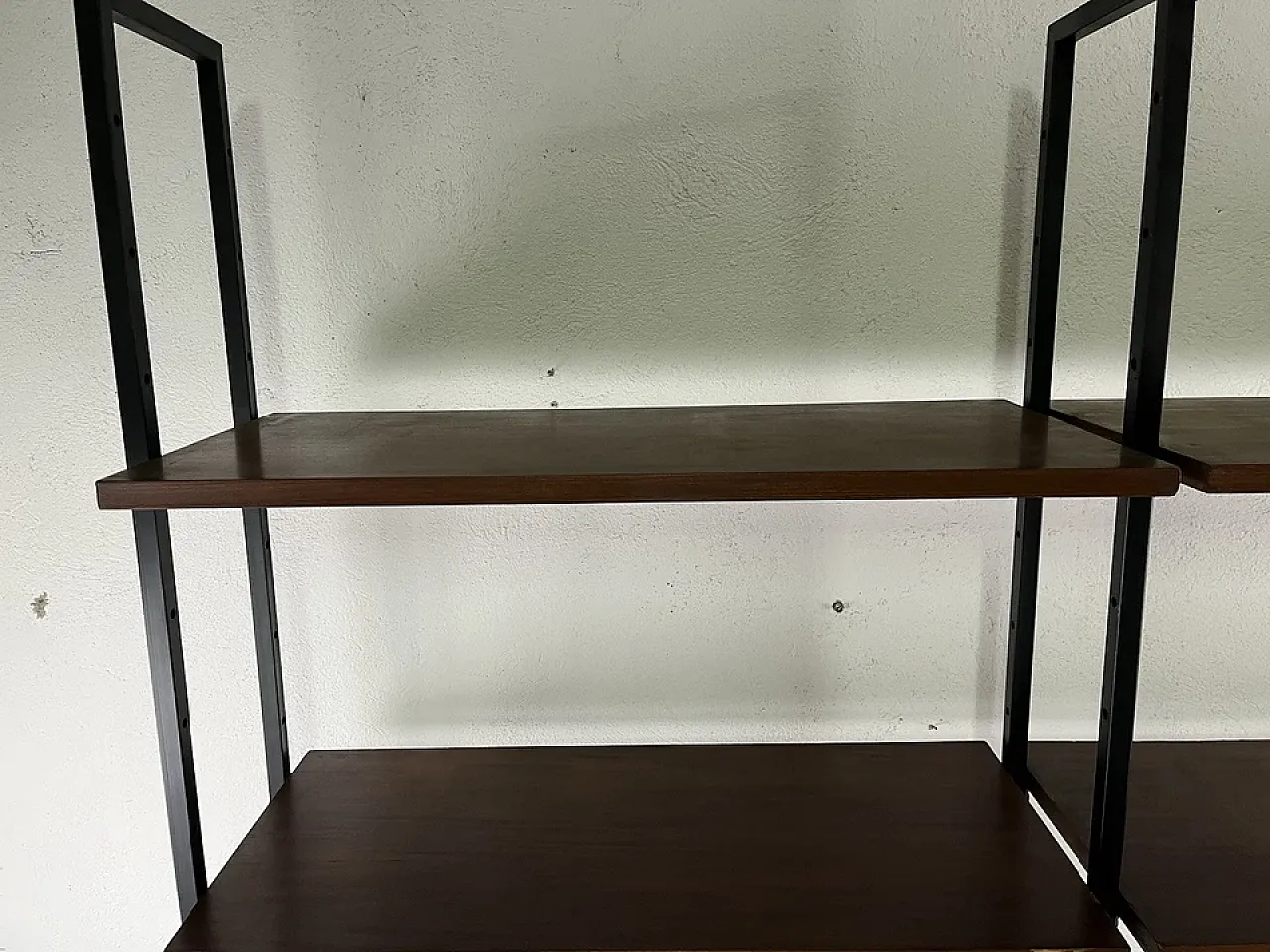 Wood and metal bookcase, 1960s 6