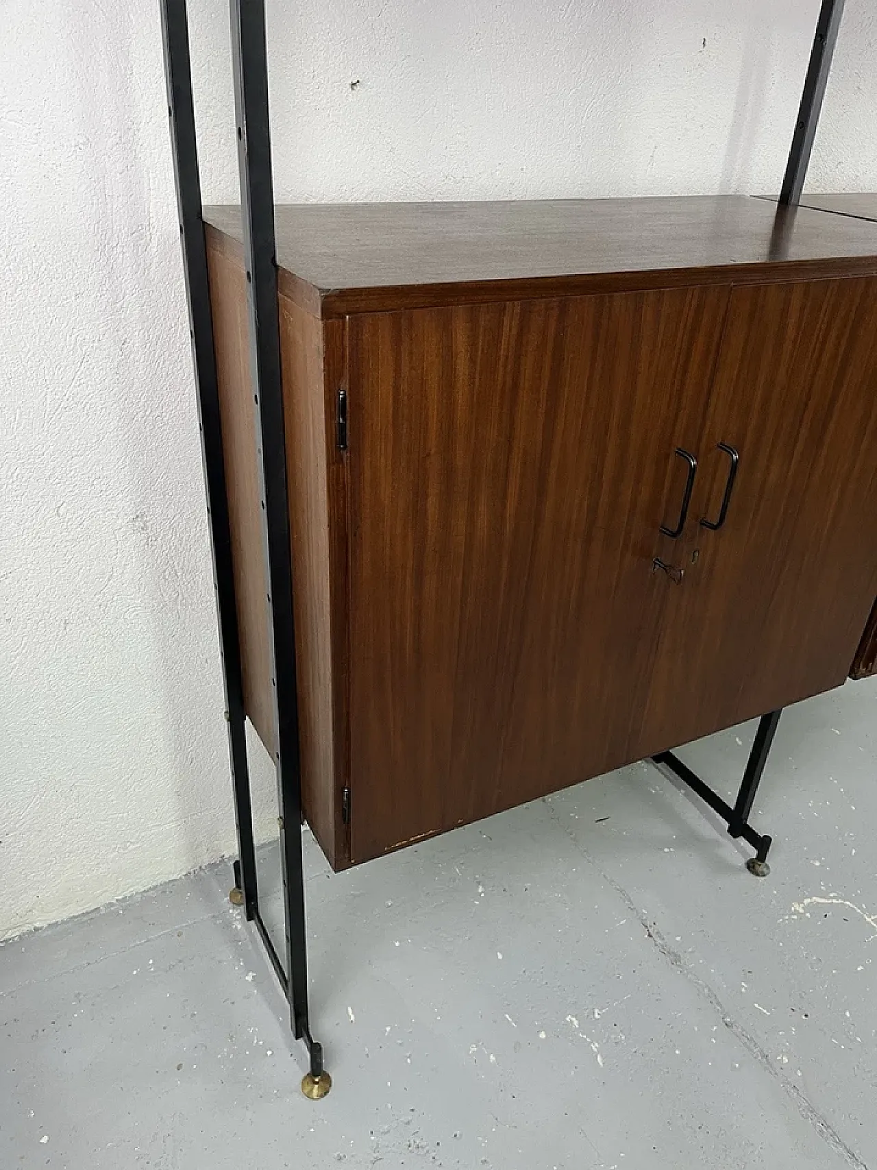 Wood and metal bookcase, 1960s 10