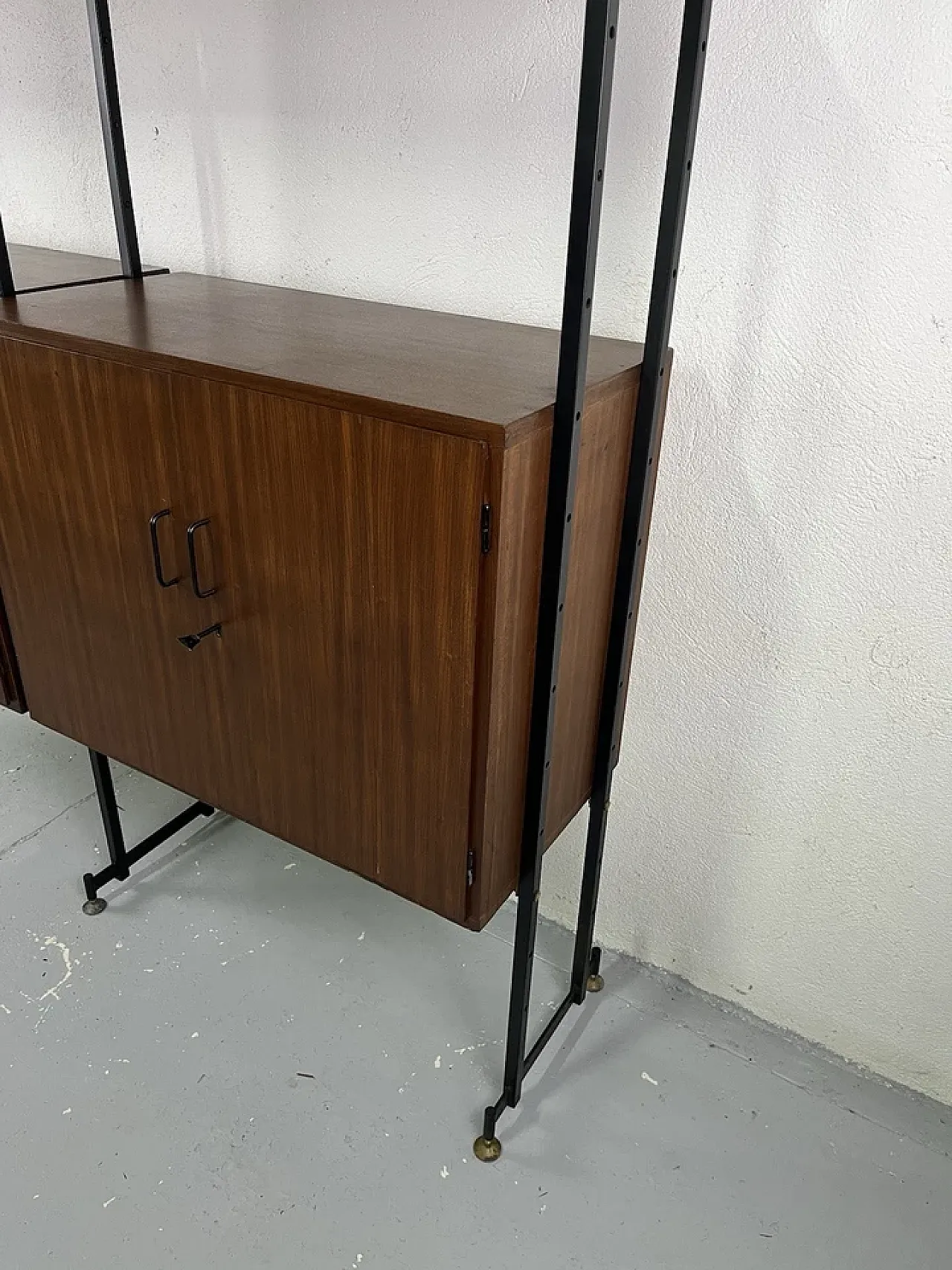 Wood and metal bookcase, 1960s 11