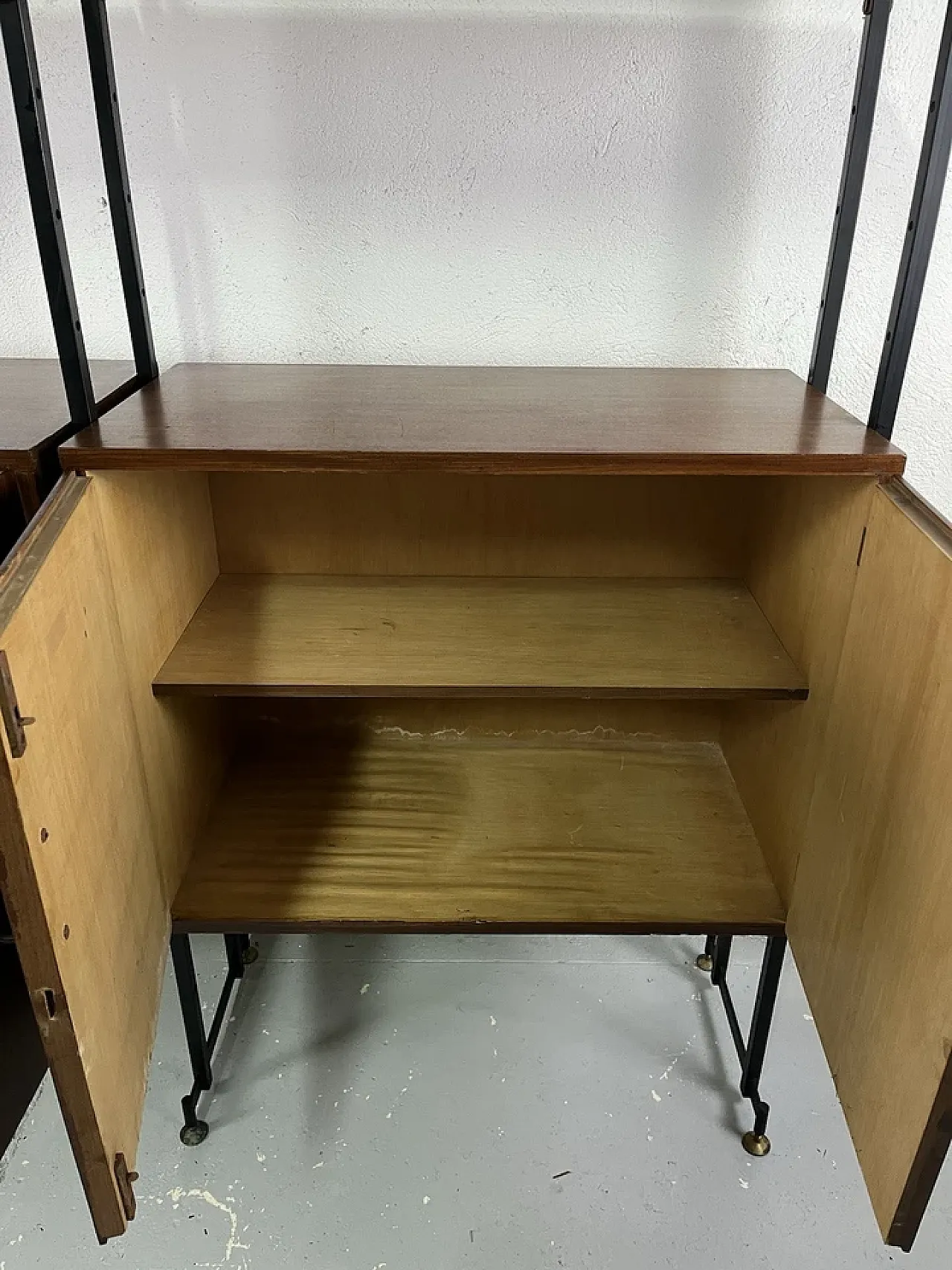 Wood and metal bookcase, 1960s 17