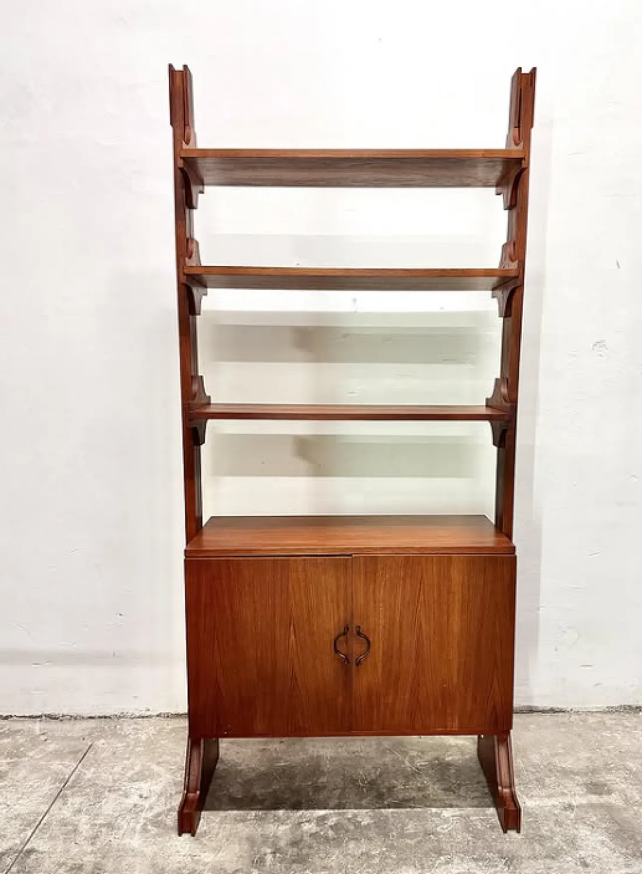 Single module teak bookcase, 1960s 1