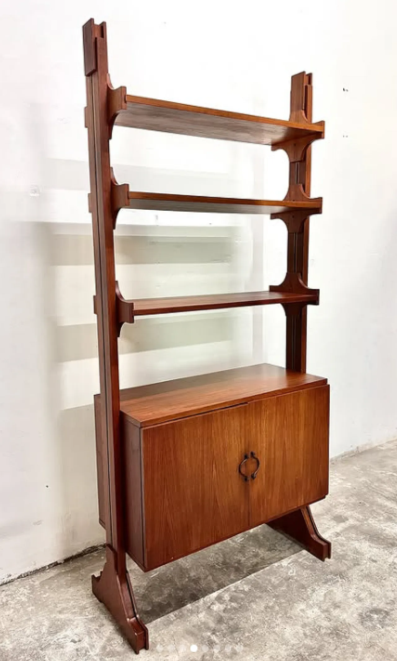 Single module teak bookcase, 1960s 4