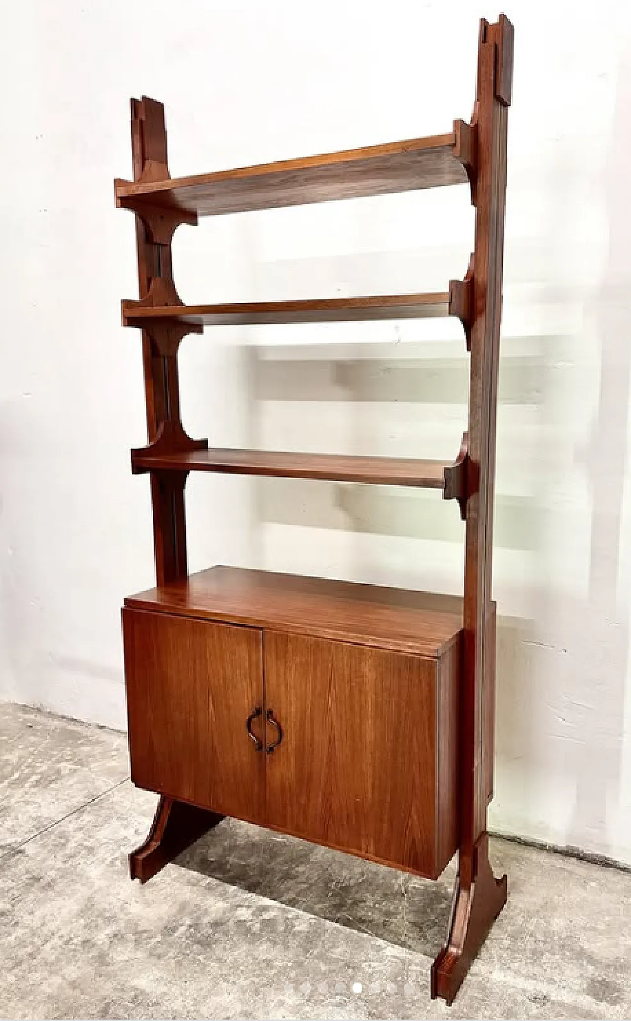 Single module teak bookcase, 1960s 5