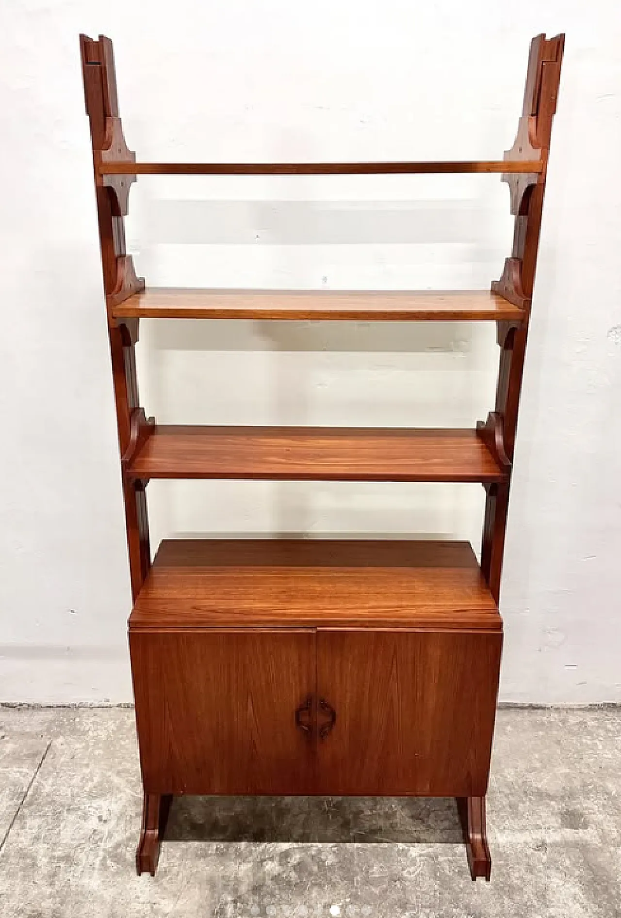 Single module teak bookcase, 1960s 6