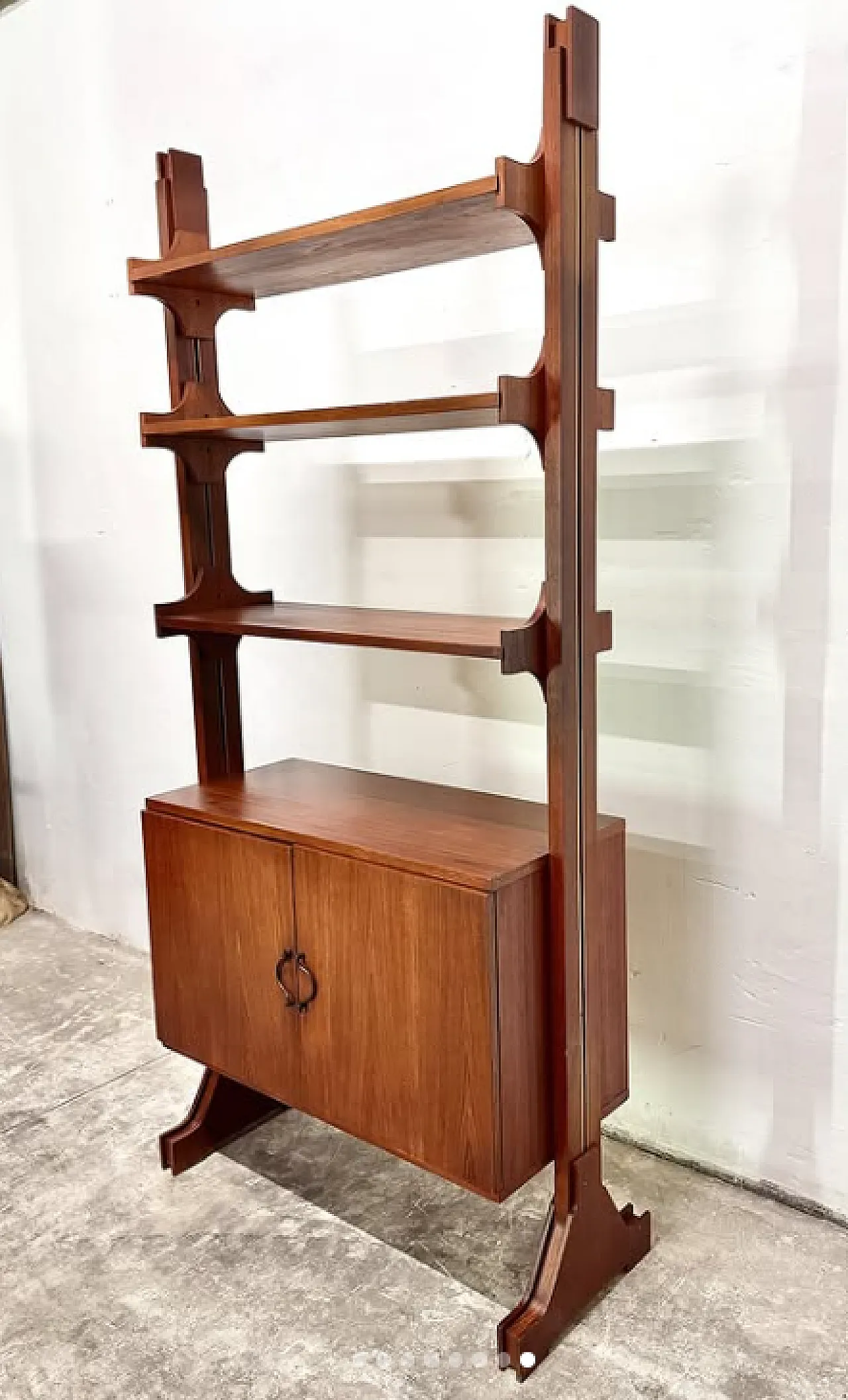 Single module teak bookcase, 1960s 8