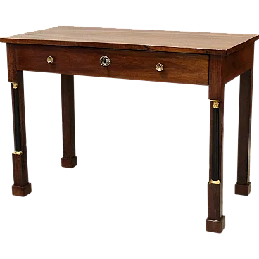 Empire console table desk in walnut, 19th century