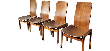 4 Fiorenza designer chairs Tito Agnoli for Molteni, 70s