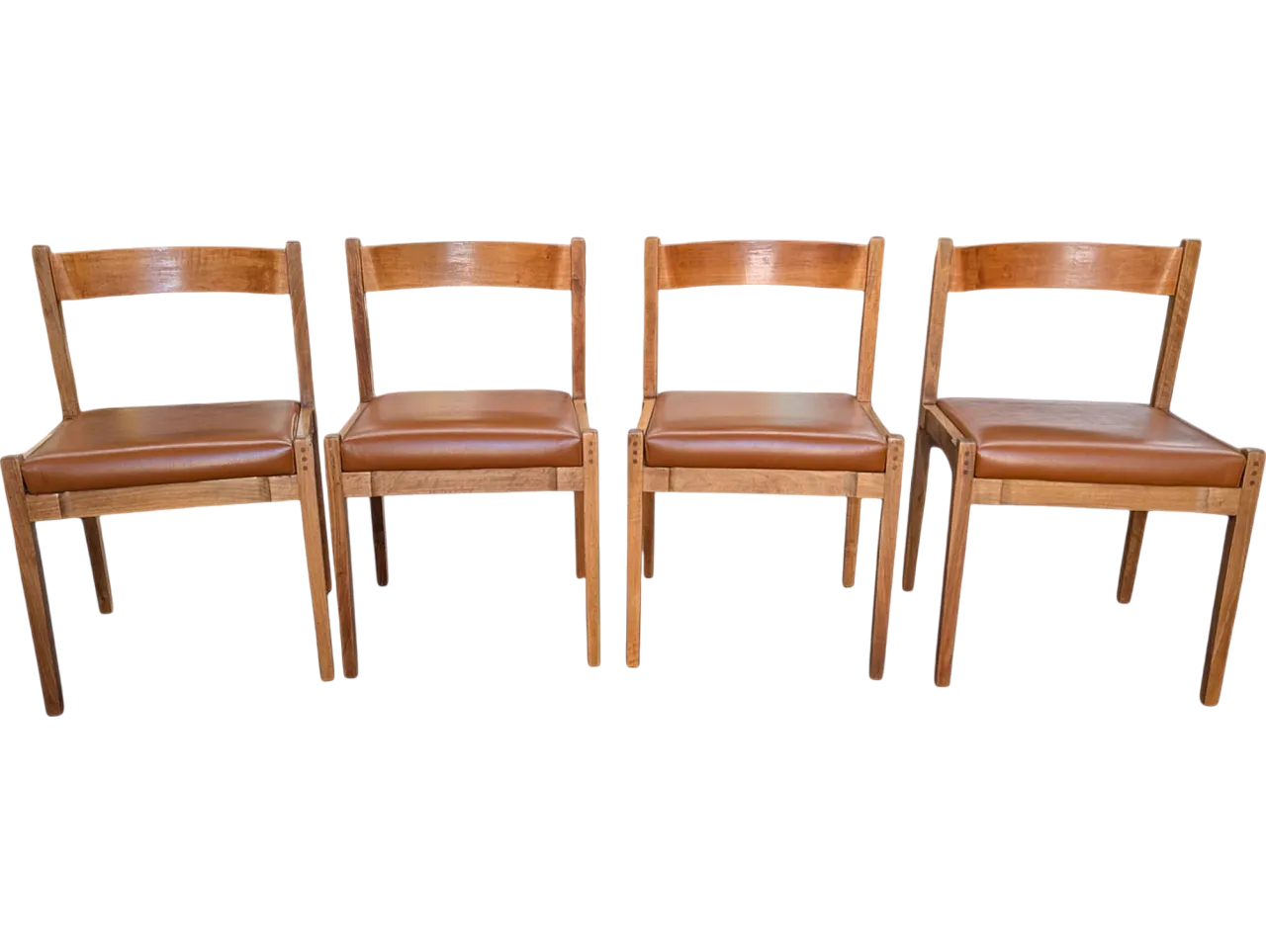 Set of 4 Cassina dining chairs, Italy 1970 17