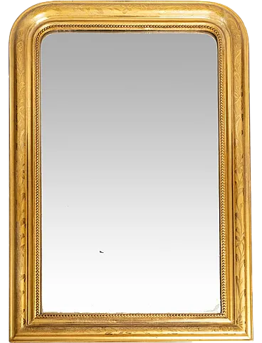 Mirror Napoleon III French in golden and carved wood, 19th century