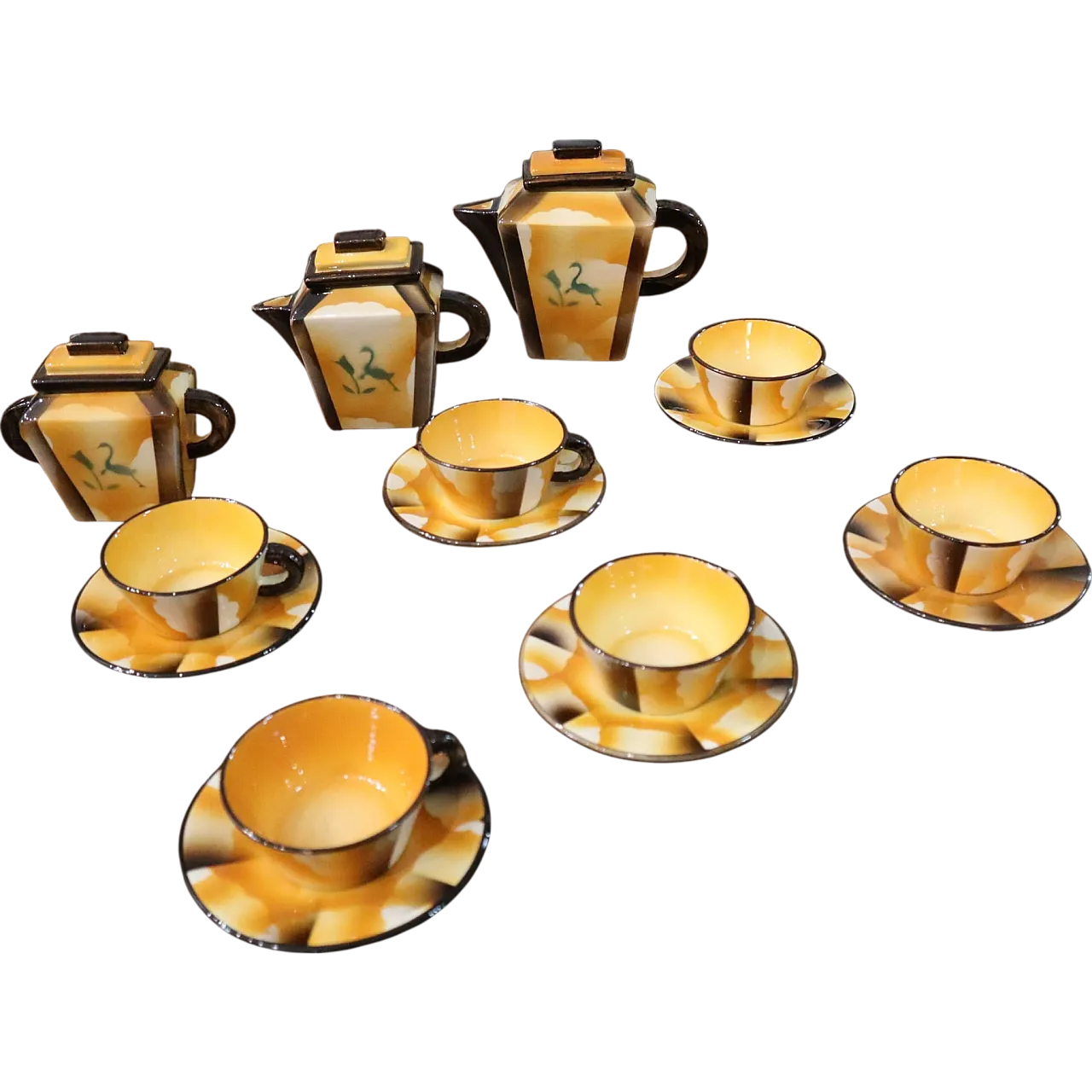 Coffee Service Art Deco Ceramica Carraresi Lucchesi, 30s 12