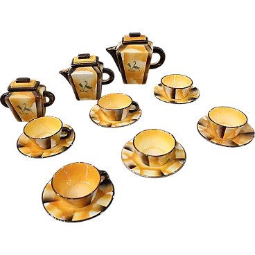 Coffee Service Art Deco Ceramica Carraresi Lucchesi, 30s