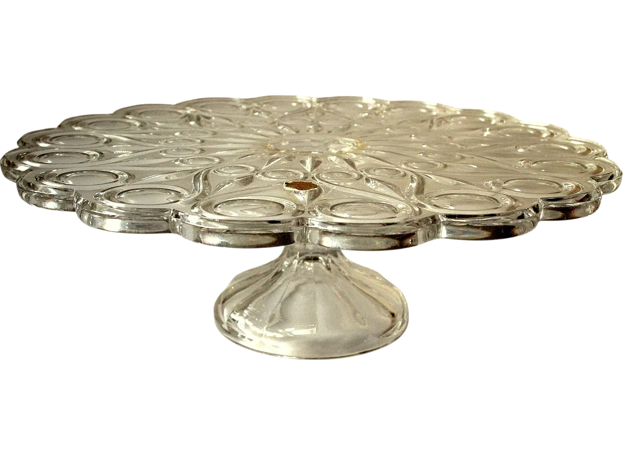 Lead crystal glass cake plate by Nachtmann, 70s 7