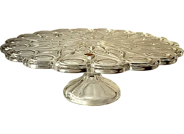 Lead crystal glass cake plate by Nachtmann, 70s