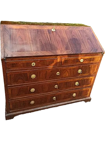 Desk panelled and inlaid in rosewood and walnut, mid-18th century