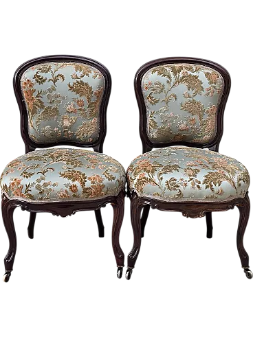 British armchairs with original upholstery, 19th century