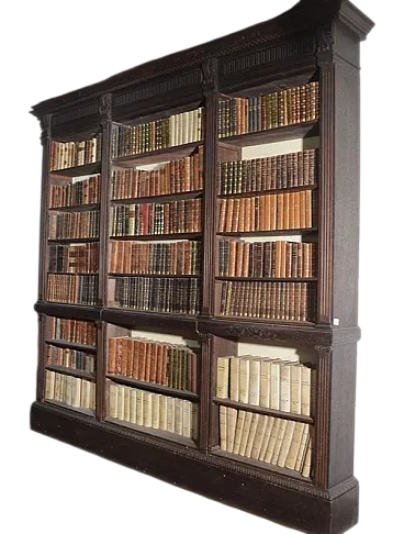 Open wooden bookcase, late 19th century